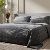Постельное бельё Этель евро "Клетка" цвет серый 200х215, 220х240, 50х70-2 шт, бязь, 125 г/м2 Постельное бельё Этель евро "Клетка" цвет серый 200х215, 220х240, 50х70-2 шт, бязь, 125 г/м2