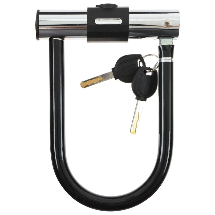 Замок для велосипеда Dream Bike, U-образный, 130x195 мм, цвет чёрный Замок для велосипеда Dream Bike, U-образный, 130x195 мм, цвет чёрный