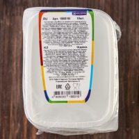 Контейнер пластиковый одноразовый с крышкой, 10 шт, 350 мл, 10,8&times;8,2&times;7 см, цвет прозрачный