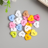 Пуговицы пластик для творчества "Изогнутое сердце" набор 20 шт МИКС 1,5х1,5 см Пуговицы пластик для творчества "Изогнутое сердце" набор 20 шт МИКС 1,5х1,5 см