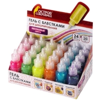 Гель с блёстками "Остров сокровищ", 20мл, неон, МИКС Гель с блёстками "Остров сокровищ", 20мл, неон, МИКС