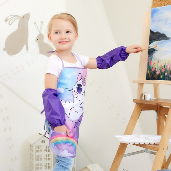Фартук с нарукавниками детский Этель &laquo;Котик&raquo;, 49 х 39 см