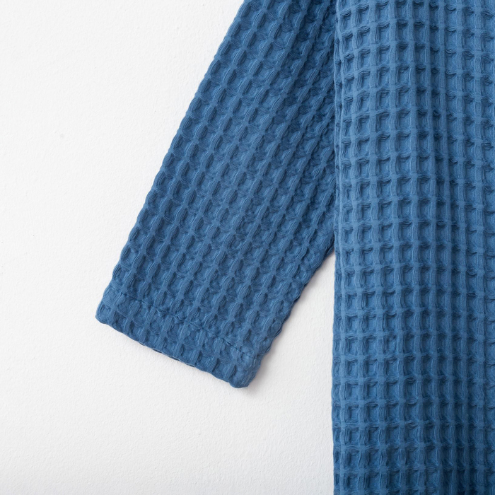 Халат вафельный детский Крошка Я Халат вафельный детский Крошка Я "Boho" р.32 (110-116 см) цв. синий, 100%хл, 290 г/м2