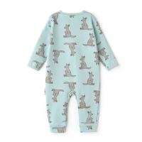 Комбинезон детский (3 шт.), цвет бежевый/зелёный/белый, рост 74 см