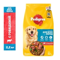 Сухой корм Pedigree для взрослых собак всех пород, говядина, 2,2 кг. Сухой корм Pedigree для взрослых собак всех пород, говядина, 2,2 кг.