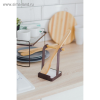 Подставка под ложку Доляна &laquo;Лофт&raquo;, цвет коричневый