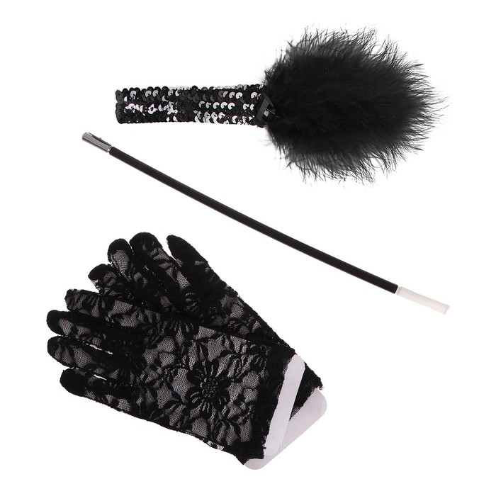 Карнавальный набор &laquo;Gangster party&raquo;, повязка, перчатки, мундштук