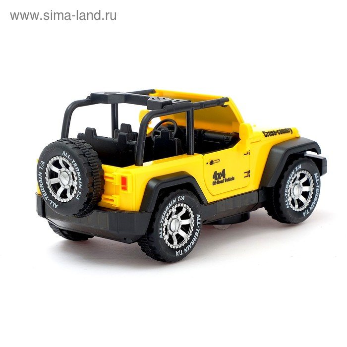 Машина &laquo;Джип&raquo;, открываются двери, свет и звук, работает от батареек, цвета МИКС