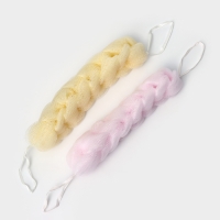 Набор мочалок для тела CUPELLIA SPA: 2 косы по 70 гр, цвета бежевый и розовый Набор мочалок для тела CUPELLIA SPA: 2 косы по 70 гр, цвета бежевый и розовый