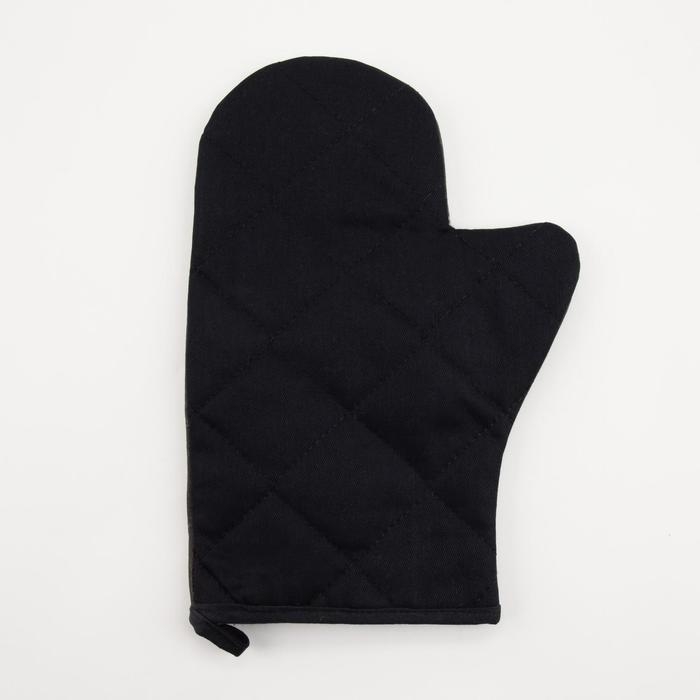 Варежка-прихватка &laquo;Правила дома&raquo; саржа, 20х28 см, 100% х/л, ватин 250г/м2