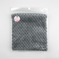 Лоскут плюш &laquo;Соты&raquo;, 50 &times; 50 см, 220 г/м, цвет серый №18