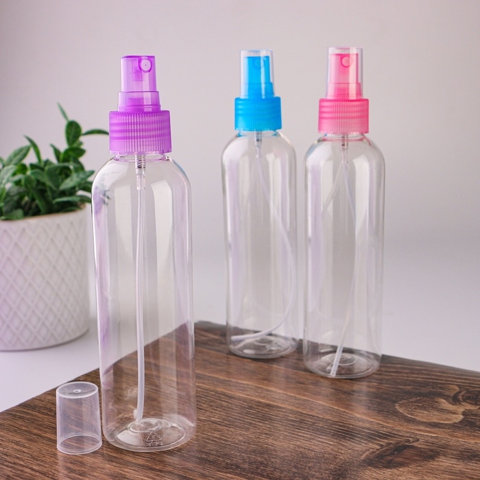 Бутылочка для хранения, с распылителем, 200 мл, цвет МИКС/прозрачный Бутылочка для хранения, с распылителем, 200 мл, цвет МИКС/прозрачный