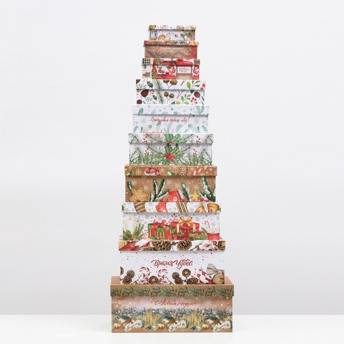 Набор коробок 10 в 1 «Время чудес», 32,5 х 20 х 12,5 — 12 х 7 х 4 см Набор коробок 10 в 1 «Время чудес», 32,5 х 20 х 12,5 — 12 х 7 х 4 см