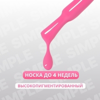 Гель лак для ногтей &laquo;SIMPLE&raquo;, 3-х фазный, 10 мл, LED/UV, цвет (163)