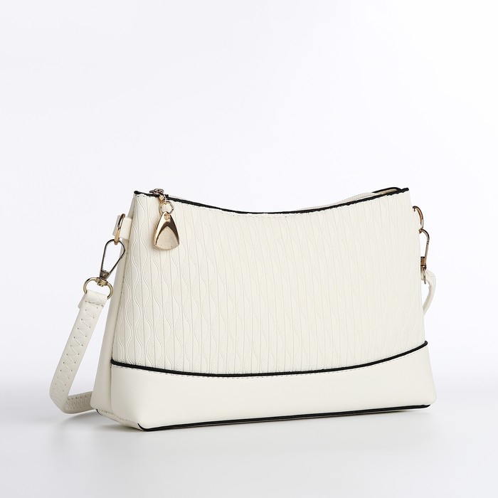 Сумка кросс-боди на молнии, цвет белый