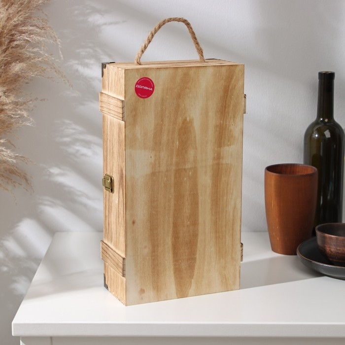 Ящик для хранения вина Доляна &laquo;Ливорно&raquo;, 35&times;20 см, на 2 бутылки