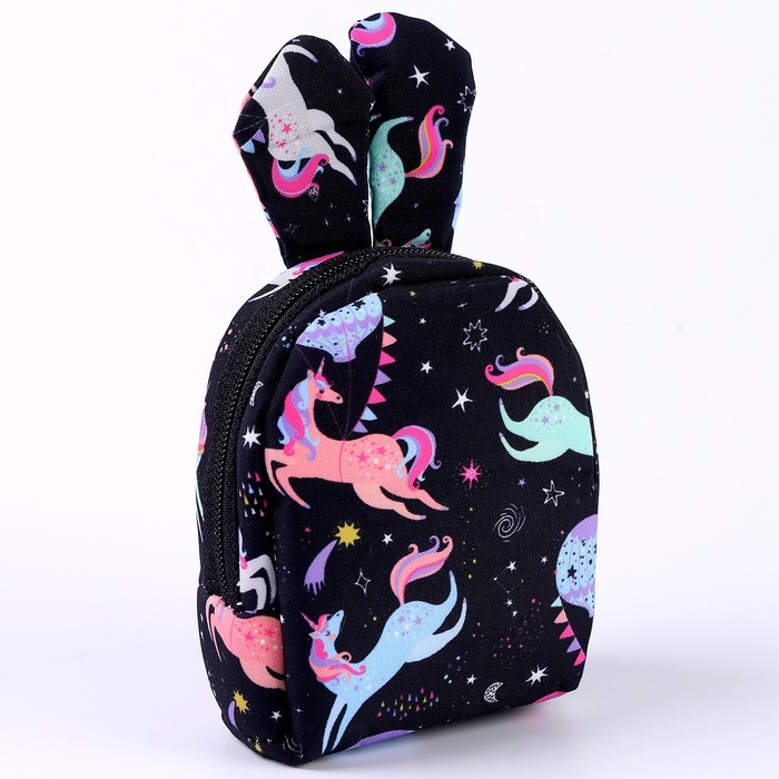 Брелок &laquo;Рюкзак-зайка&raquo;, 10 см, цвет чёрный