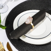 Кольцо для салфетки «Кристалл», 4×4,1×6,2 см, цвет металла золотой Кольцо для салфетки «Кристалл», 4×4,1×6,2 см, цвет металла золотой