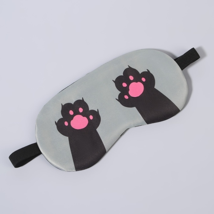 Маска для сна «ЛАПКИ», 19,5 × 9,5 см, резинка одинарная, цвет МИКС Маска для сна «ЛАПКИ», 19,5 × 9,5 см, резинка одинарная, цвет МИКС