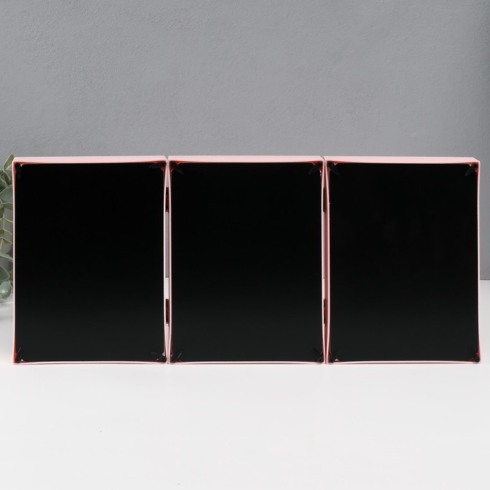 Фоторамка пластик 13х18 см с полим.глиной "Отпечаток ладошки и ножки" розовая 20,5х46,5 см