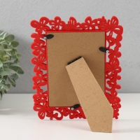 Фоторамка пластик 10х15 см "Бабочки" малиновая 20,5х15,5 см