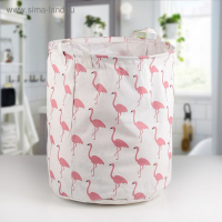Корзина для белья Доляна &laquo;Фламинго&raquo;, 35&times;35&times;60 см