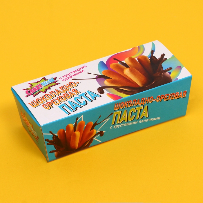 Паста шоколадно-ореховая "CRAZYWOW",  с хрустящими палочками, 61 г