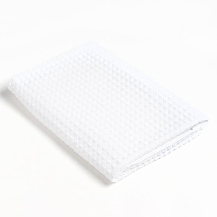 Набор для бани и ванной Этель «Вафля» полотенце 70*140 см+чалма 21*25 см, цв.белый Набор для бани и ванной Этель «Вафля» полотенце 70*140 см+чалма 21*25 см, цв.белый