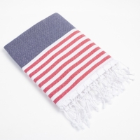 Пештемаль для пляжа, бани, сауны &laquo;Фортуна&raquo; 100х180 см, синий