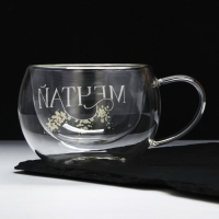 Кружка стеклянная с двойными стенками «Мечтай. Нежная мимоза», 270 мл Кружка стеклянная с двойными стенками «Мечтай. Нежная мимоза», 270 мл