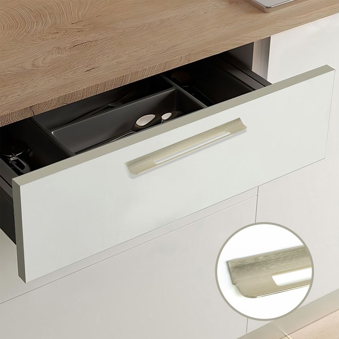 Ручка скоба мебельная RS1402, м/о=256, цвет сатиновое золото Ручка скоба мебельная RS1402, м/о=256, цвет сатиновое золото