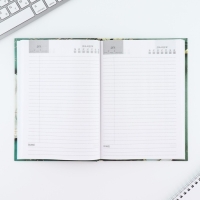 Ежедневник в твердой обложке А5, 80 листов &laquo;Зеленый мрамор&raquo;