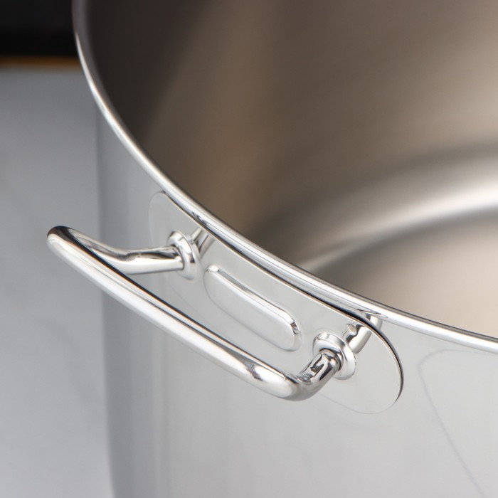 Кастрюля цельнотянутая, 25 л, d=40 см, h=21.5 см, капсульное дно, индукция