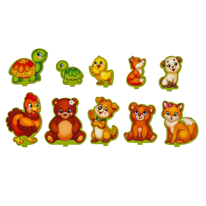 Рамка - вкладыш развивающая 3Д &laquo;Мамы и детёныши&raquo;