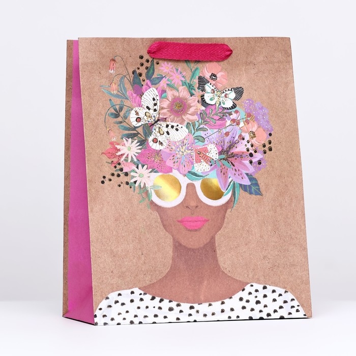 Пакет крафт Пакет крафт "Яркий образ" 26 х 32 х 12 см