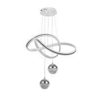 Светильник с ПДУ "Мона" LED 170Вт 3000-6000К белый 49х49х19-119 см