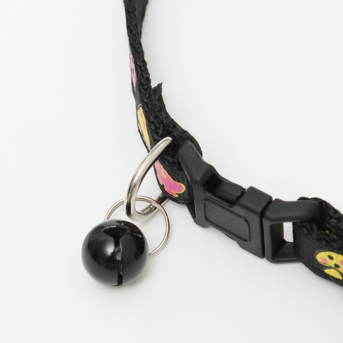 Ошейник двухслойный с фастексом Ошейник двухслойный с фастексом "Грибы" 30 х 1 см, чёрный