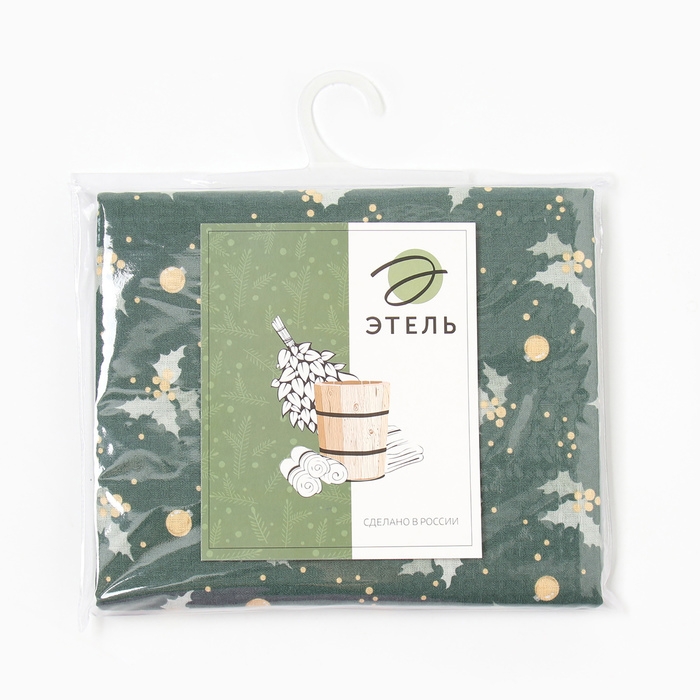 Полотенце Полотенце "Новогодние шары" 80х150 см, 100% хлопок, ваф.полотно, 160 г/м2