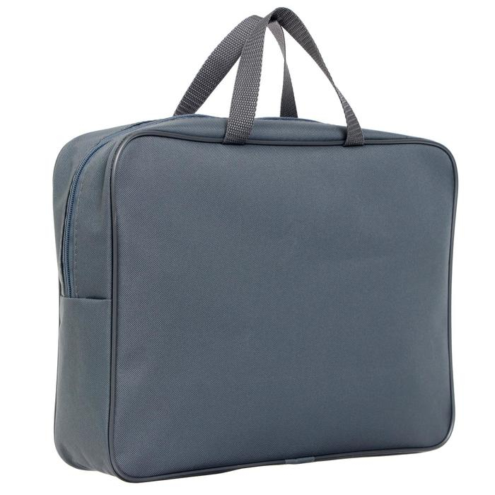 Папка с ручками А4, 360 х 270 х 80 мм, текстильная, внутренний карман, серый 1Ш48 Папка с ручками А4, 360 х 270 х 80 мм, текстильная, внутренний карман, серый 1Ш48