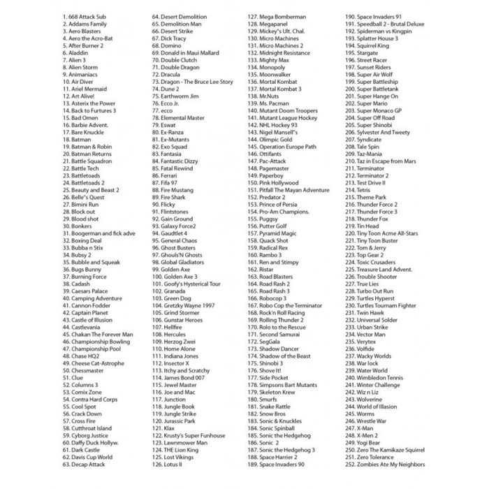 Игровая приставка Magistr Drive 2 lit, 16-bit, 252 игры, 2 геймпада