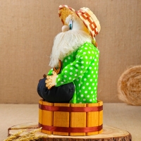 Оберег - домовой "Берендей в шляпе, сидит на бочке", h = 30 см, d = 19, микс Оберег - домовой "Берендей в шляпе, сидит на бочке", h = 30 см, d = 19, микс