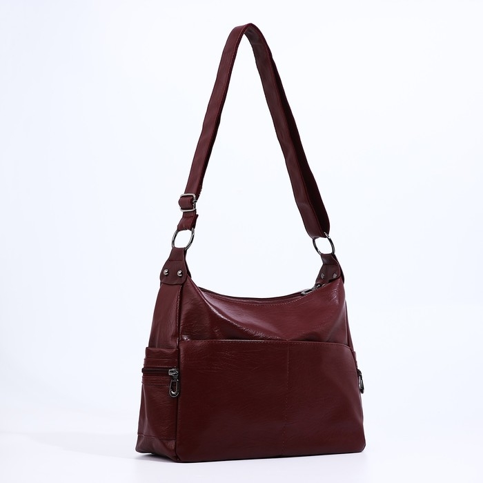 Сумка-мешок на молнии цвет бордовый Сумка-мешок на молнии цвет бордовый