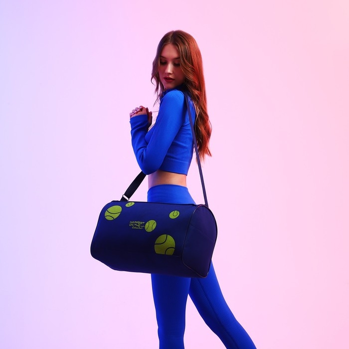 Сумка спорт Сумка спорт "Теннис", 40*24*21, отд на молнии, синий