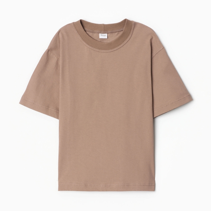 Футболка детская MINAKU, цвет бежевый, рост 122 см