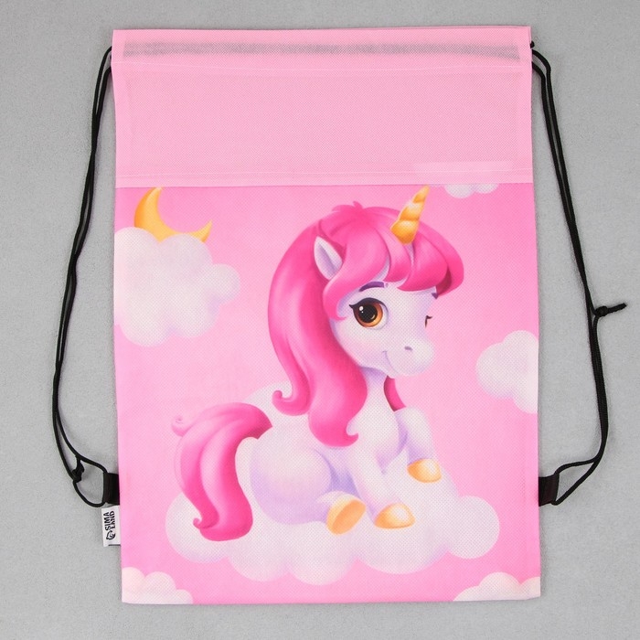 Мешок для обуви &laquo;Малыш единорог&raquo; нетканное полотно, размер 30 х 40 см