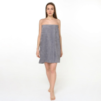 Парео для сауны "Экономь и Я", цвет серый, 68&times;150 см