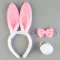 Карнавальный набор &laquo;Кролик&raquo;, три предмета: хвост, ободок, бант