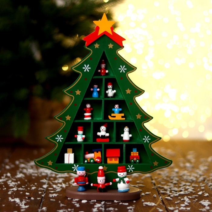 Новогодний сувенир «Ёлка с ячейками под подарки» 26 × 30 см Новогодний сувенир «Ёлка с ячейками под подарки» 26 × 30 см