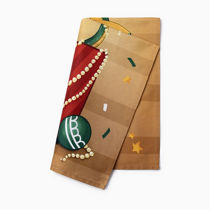 Новый год. Символ года. Змея. Кухонное полотенце Этель "Приятных сюрпризов" 40х70 см, 100% хл, саржа 190 г/м2