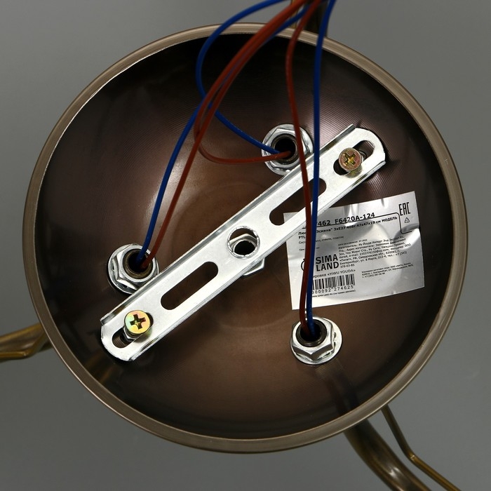 Люстра "Эсм BayerLuxина" 3хЕ27 40Вт бронза 47х47х19 см BayerLux